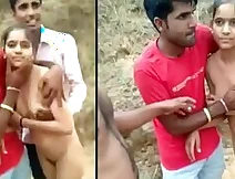 Naked village teen caught outdoor together with lover in Desi mms clip | Indian,Tamil,Nude